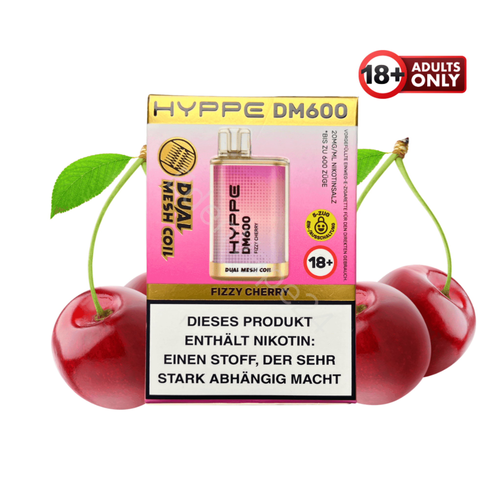 Flerbar HYPPE DM600 - Fizzy Cherry - EdenVape24